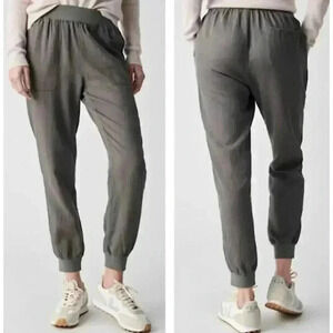 Faherty Green Jogger Pants Elastic Waistband Tapered Fit